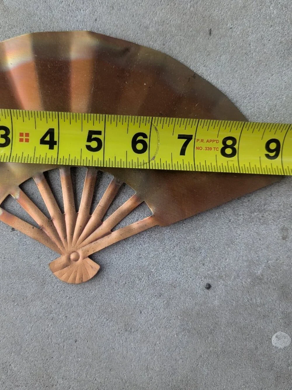 Coper Metal 3D Fan Wall Art Sculpture Set